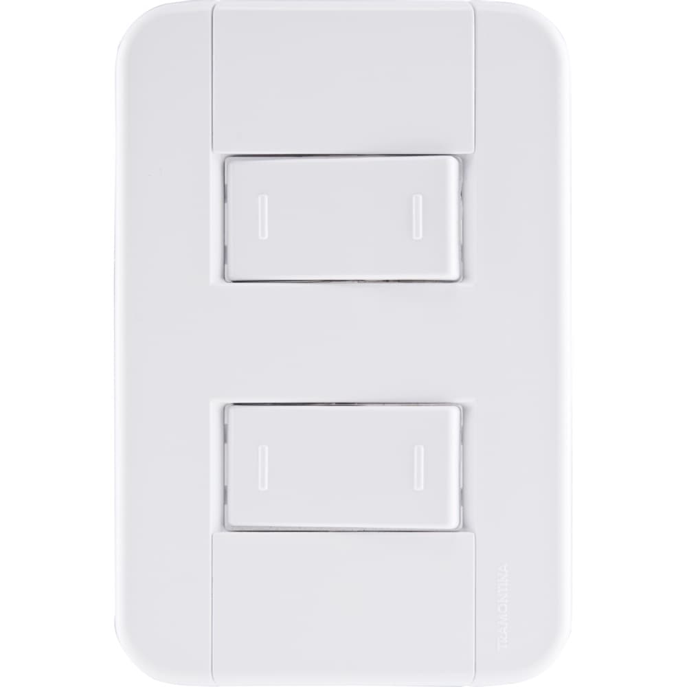 Conjunto 4x2 com 2 Interruptores Paralelos 10 A 250 V Tramontina Tablet Branco