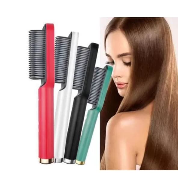 Escova Alisadora 5 em 1 - Alisa, Seca, Hidrata, Modela e Anti-Frizz