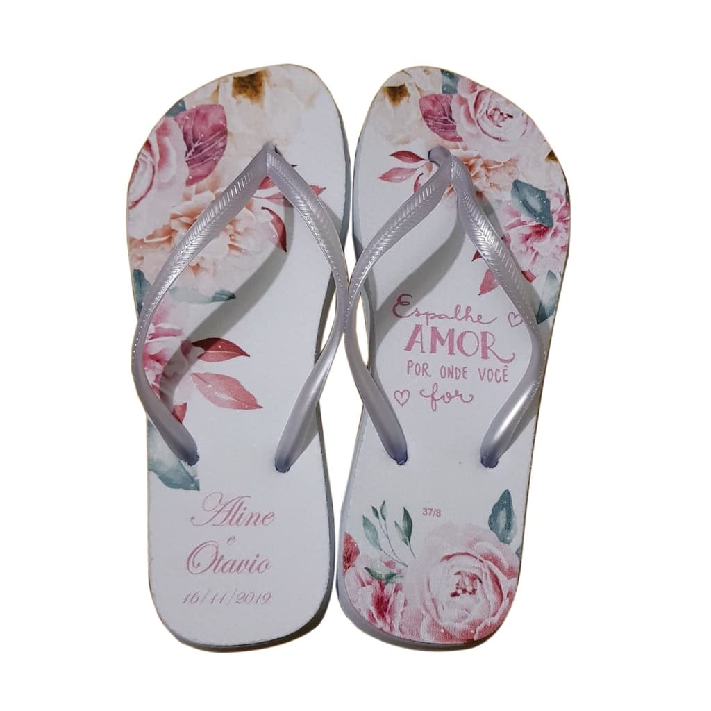 80 Pares de Chinelos Personalizados Casamento / Aniversario