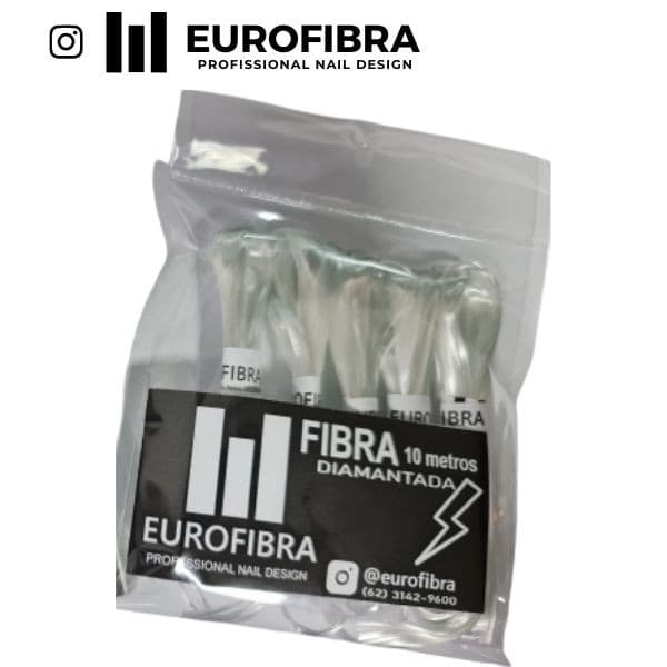 Fibra de vidro para unhas,  Diamantada Euro Fibra 10metros