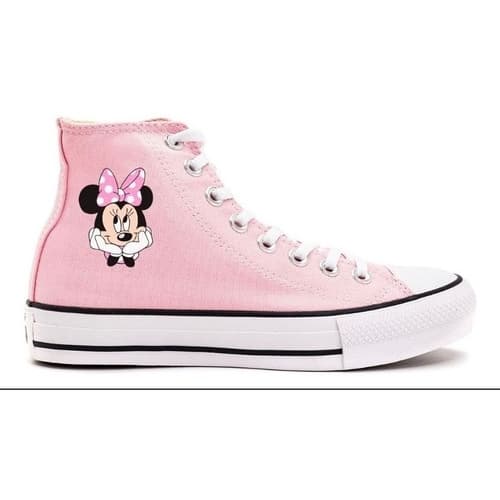 Tênis Da Minnie Infantil Rosa Customizado Feminino