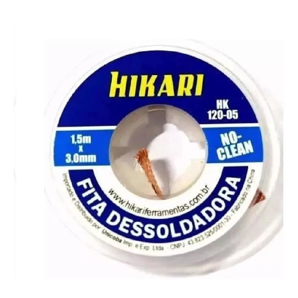 Fita Malha Dessoldadora Hikari 1,5m 3mm Hk-120-05