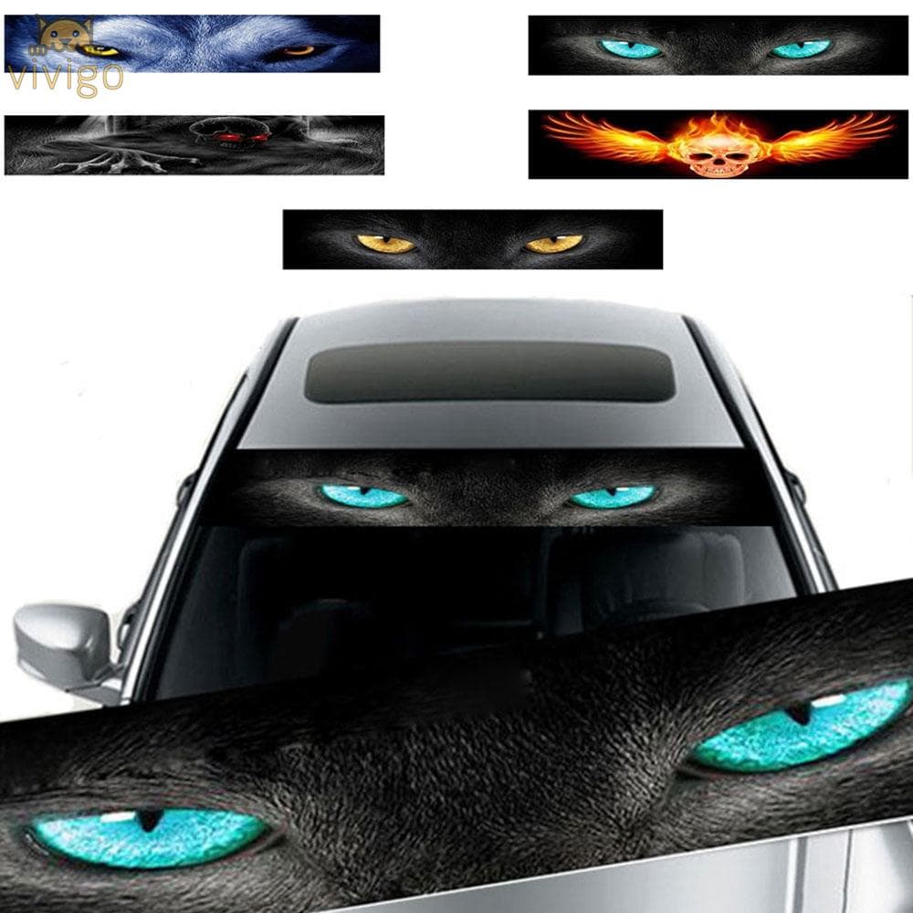 Adesivo De Carro Traseiro Proteção Solar Pára-Brisa 3D Sol Dianteiro Universal