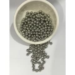 Perola Inteira Abs com furo 8 mm - Cor PRATA- 500 gramas pacote MENOR PREÇO