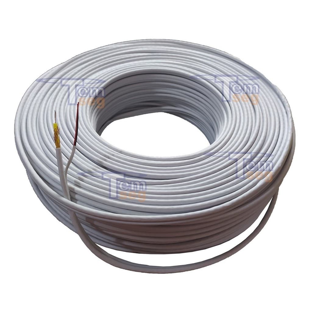 Cabo Coaxial 4,0mm Flex 80% Bipolar Ext 100m Ideal Para Cftv