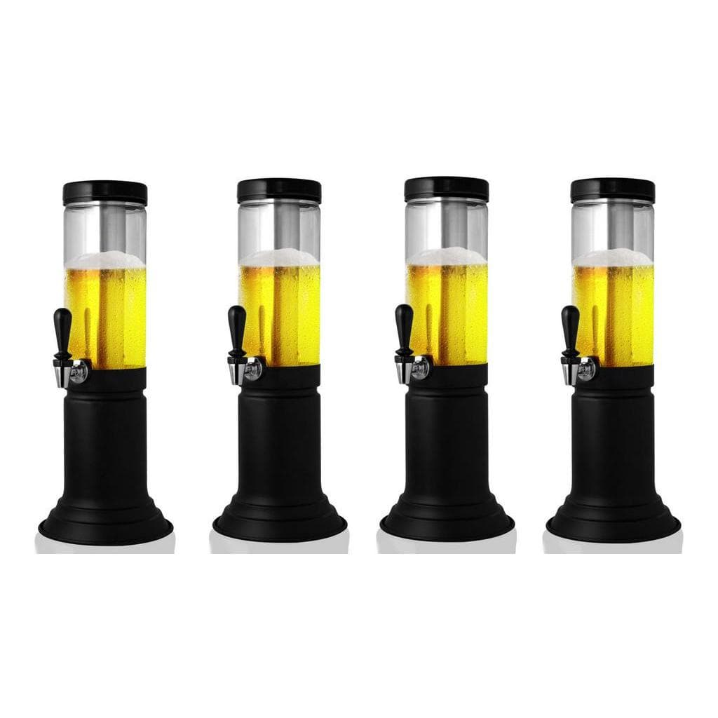 Kit com 4 - Torre de Chopp com Porta Gelo, Recipiente para 1,5 Litros em PET Use Como Chopeira ou Cervejeira