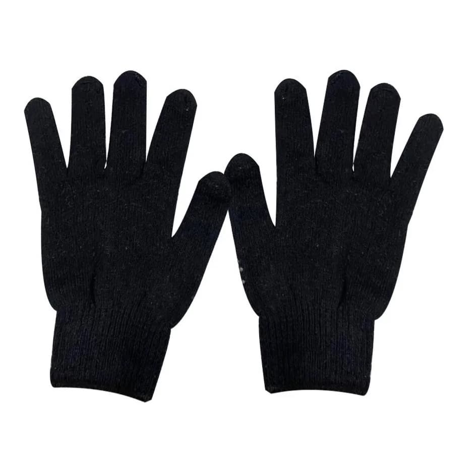 Par de luvas Com Pigmento e Sem Pigmento pretas basica unisex