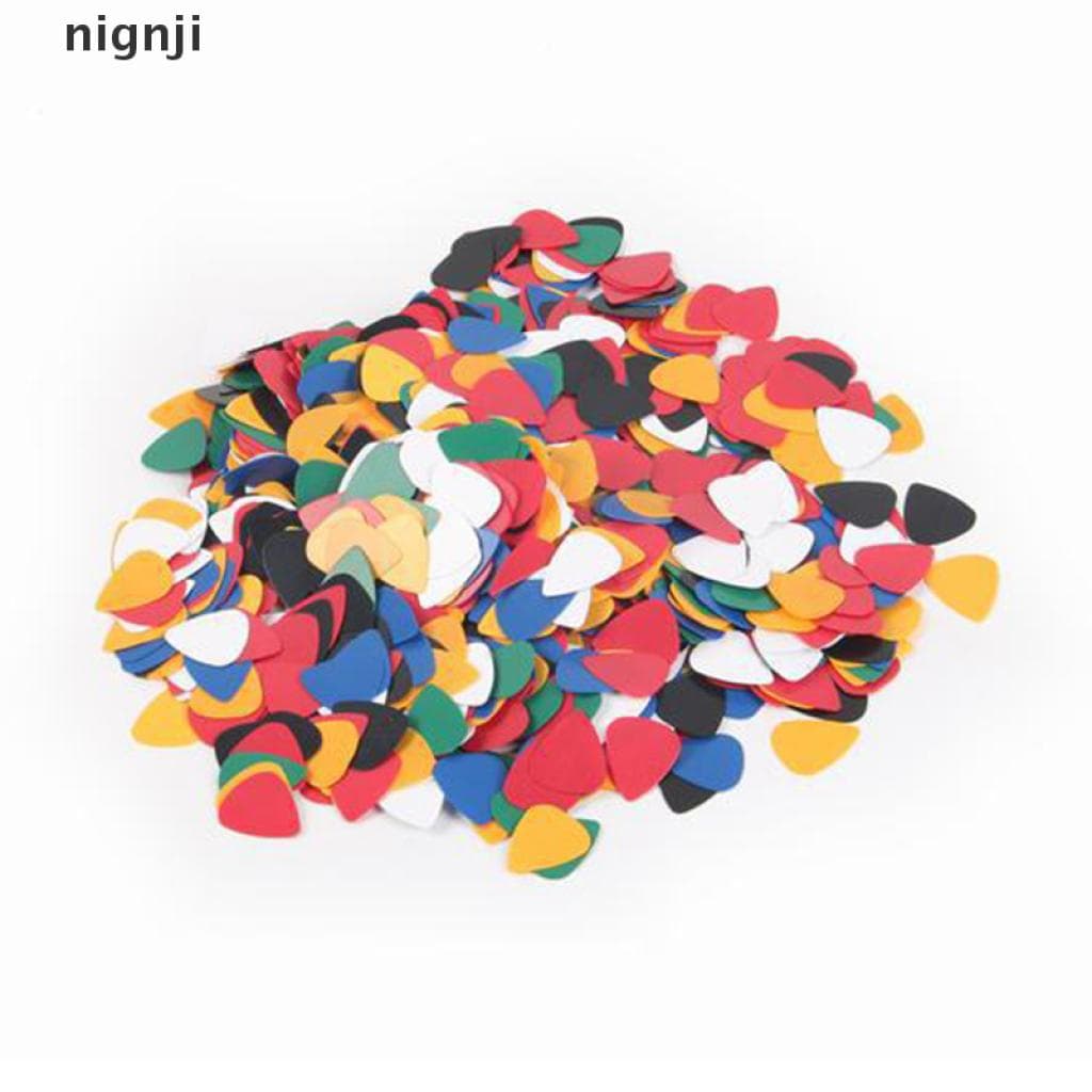 Nignji 100 Pçs Palhetas Para Guitarra Elétrica / Baixo / Ukulele / Abs Plectrums