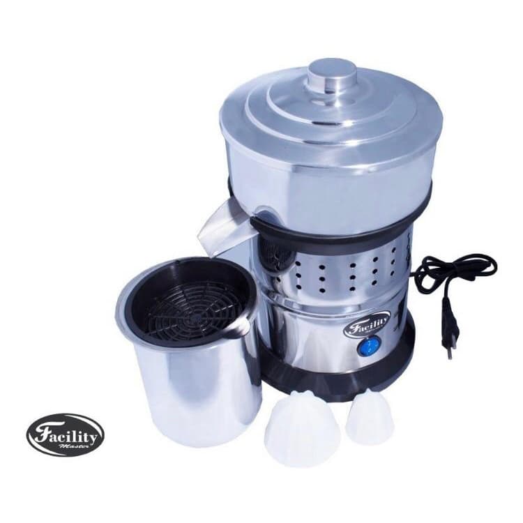 Espremedor de Laranja Extrator Industrial Limão Frutas 500w Bivolt Inox Copo 1 Litro
