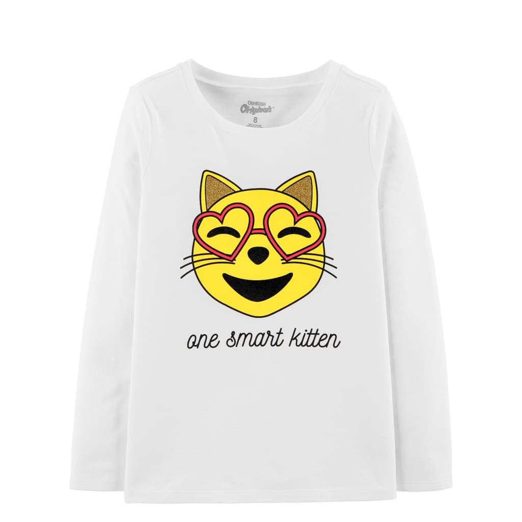 Oshkosh - Camiseta glitter, tam. 5 anos.