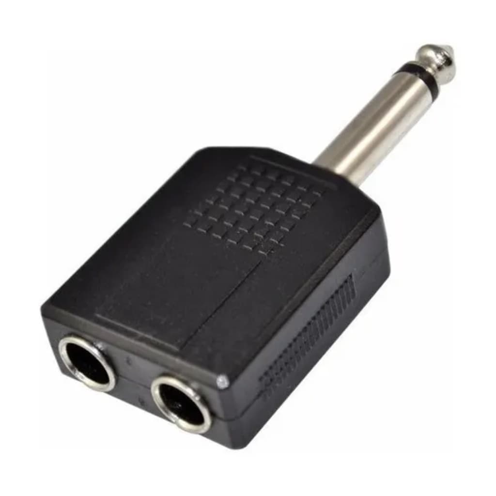 Duplicador Adaptador P10 Mono Mesa Fone Microfone