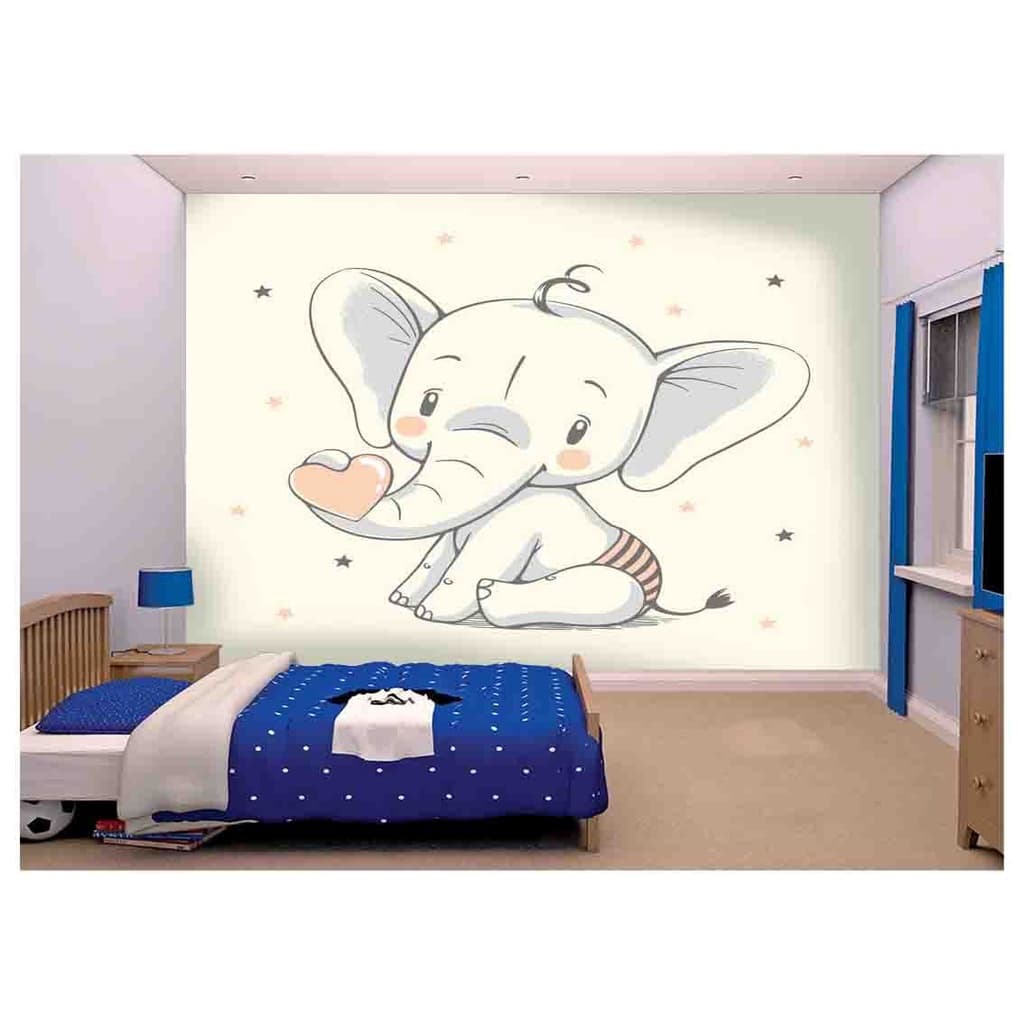papel de parede Infantil elefantinha coração m² AZS160