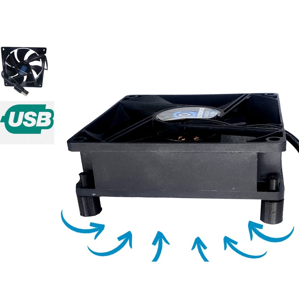 Cooler Ventoinha Usb Resfriamento De Conversor Recepto