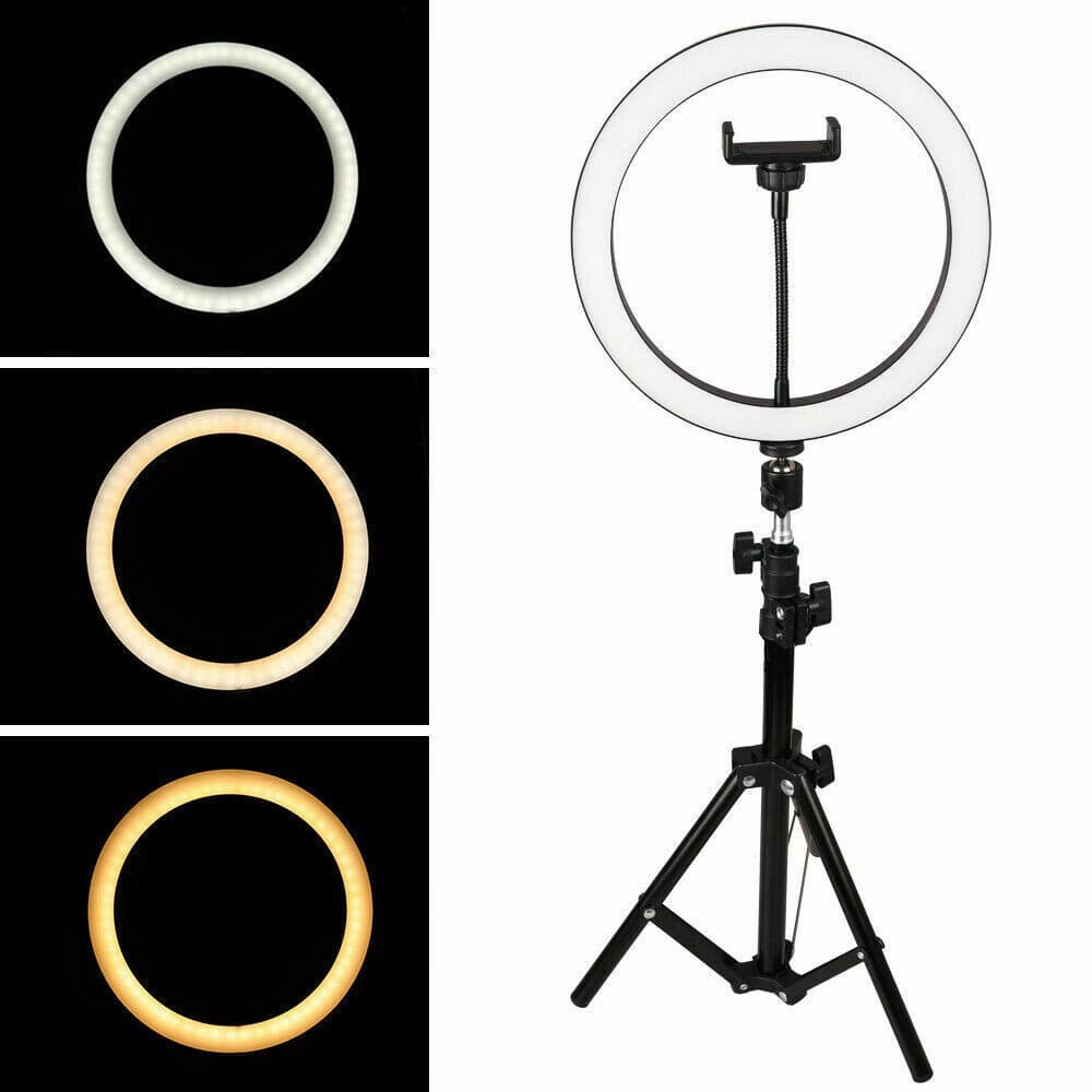 Iluminador Ring Ligth Tripé 6 polegada 16cm de Mesa Youtuber Tik Tok Profissional Original Pronta entrega