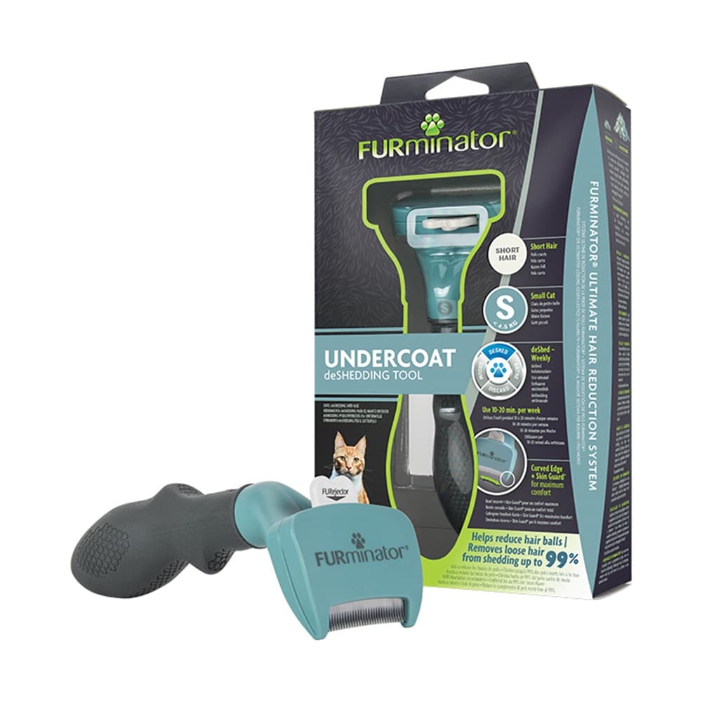 FURminator Pequeno Para Gatos de Pelo Curto - Escova Tira Pelos