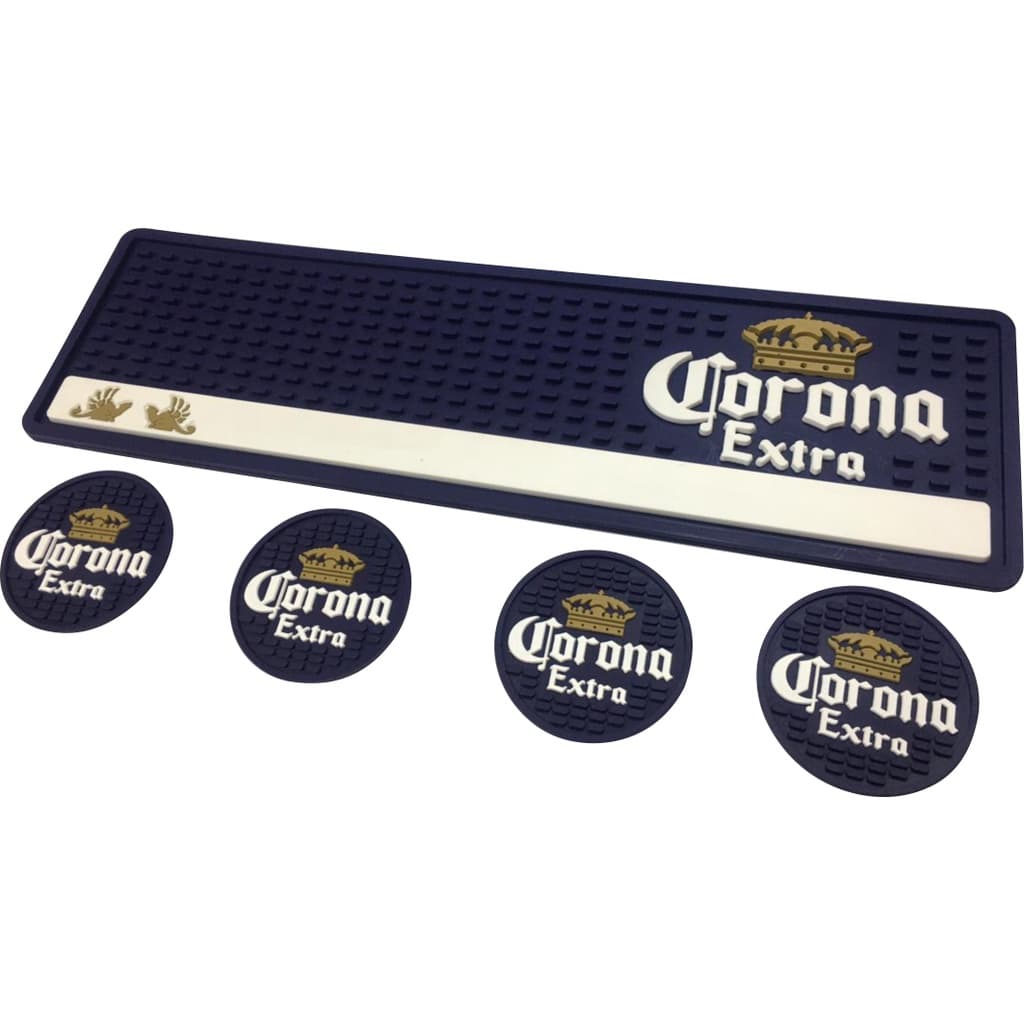 Tapete Barmat Corona 50x15 + 8 Porta Copos emborrachados