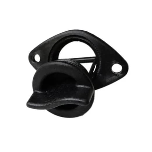 Kit Dreno Bujão com Flange Saída de Água 1 Pol Preto para Barco Lancha Náutica