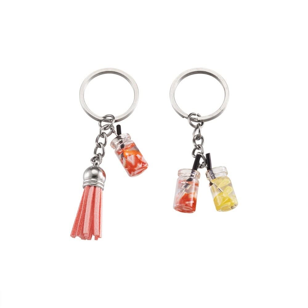 PROMOÇÃO!!! Lindos Chaveiros Divertidos! Chaveiro com Pingente de Frutas - Chaveiro Tassel de Couro !!!