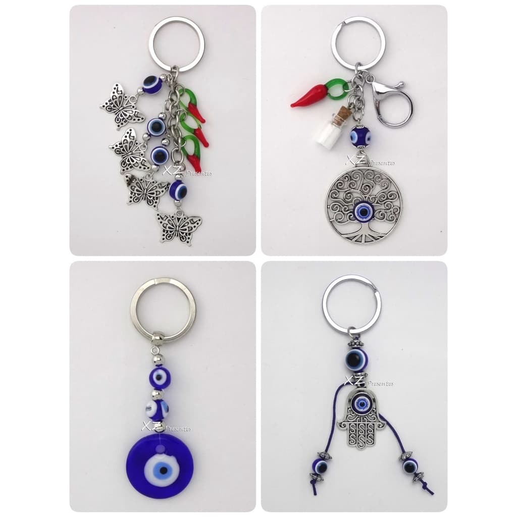 Chaveiro Olho Grego  Patuá Amuletos Proteção mau-olhado Inveja  Olho Gordo Prosperidade e Sorte