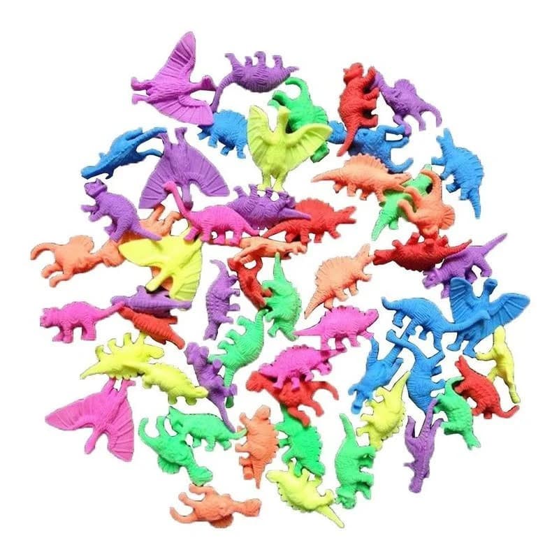Kit Com 20 Bichinhos Que Crescem Na Água Dinossauro Cartela