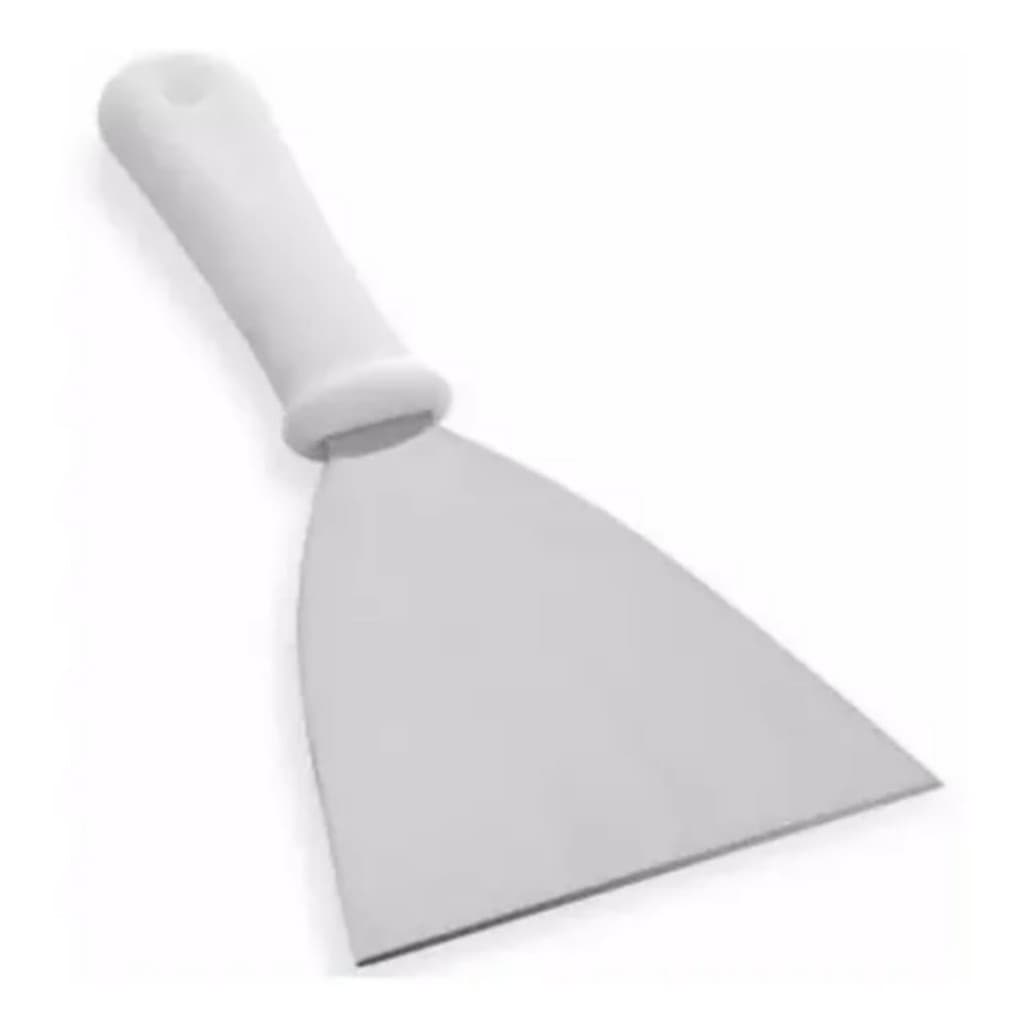 Espátula Reta Em Aço Inox Para Lanches Restaurantes Cozinha Profissional Durável Resistente