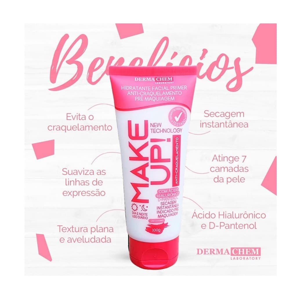 Hidratante Facial Primer Anti Craquelamento Dermachem 100G