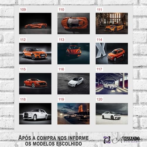 5 Pôster Cartaz Carro Esport Classico P/ Emoldurar 40x30 - 1