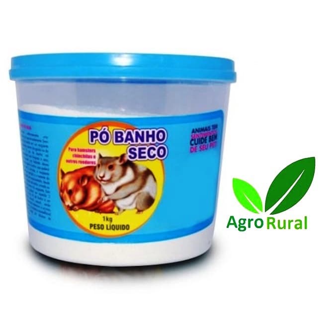 Pó de Mármore Com 1kg. Banho Seco Para Pequenos Roedores. Hamster Esquilo Ratinho
