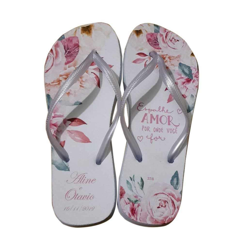 40 Pares Chinelos Personalizados Casamento/Aniversario