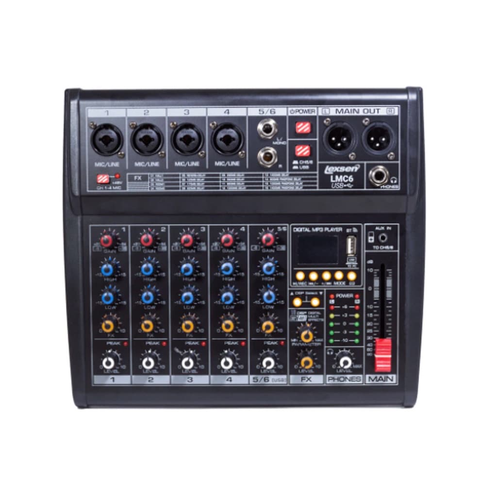 Mesa de Som 06 Canais LMC6 LEXSEN