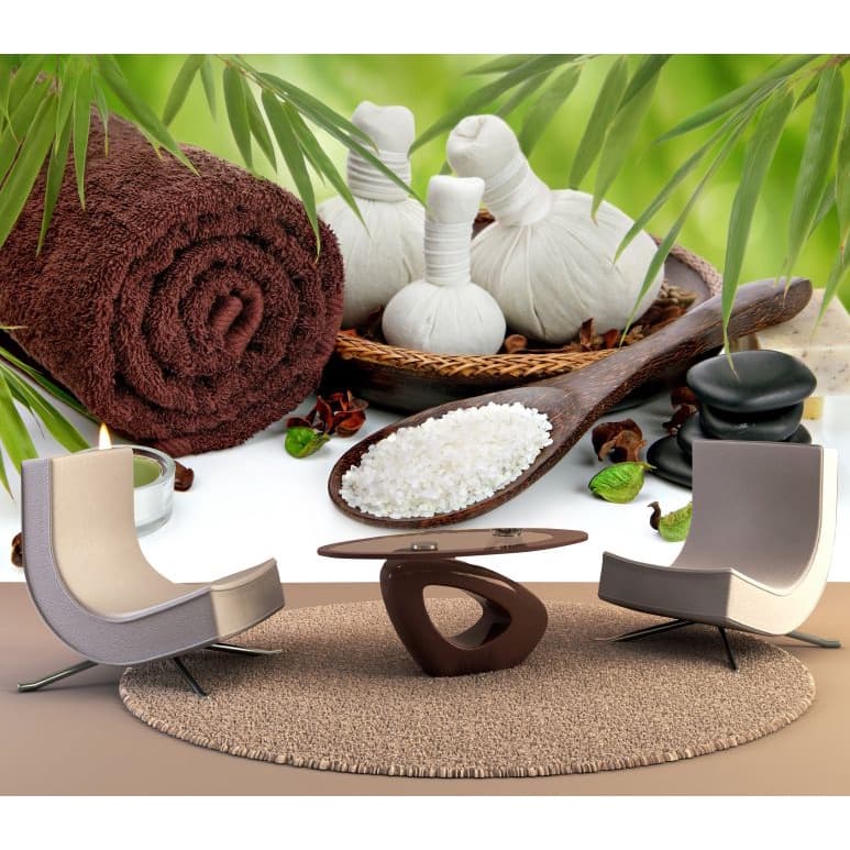 Papel De Parede Auto Adesivo Beleza Spa Massagem Saúde Gg155