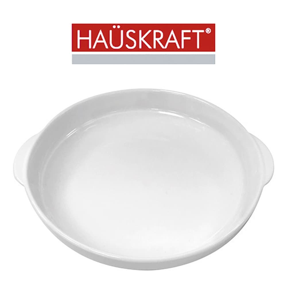 Travessa De Porcelana Redonda Com Alca Hauskraft 800ml