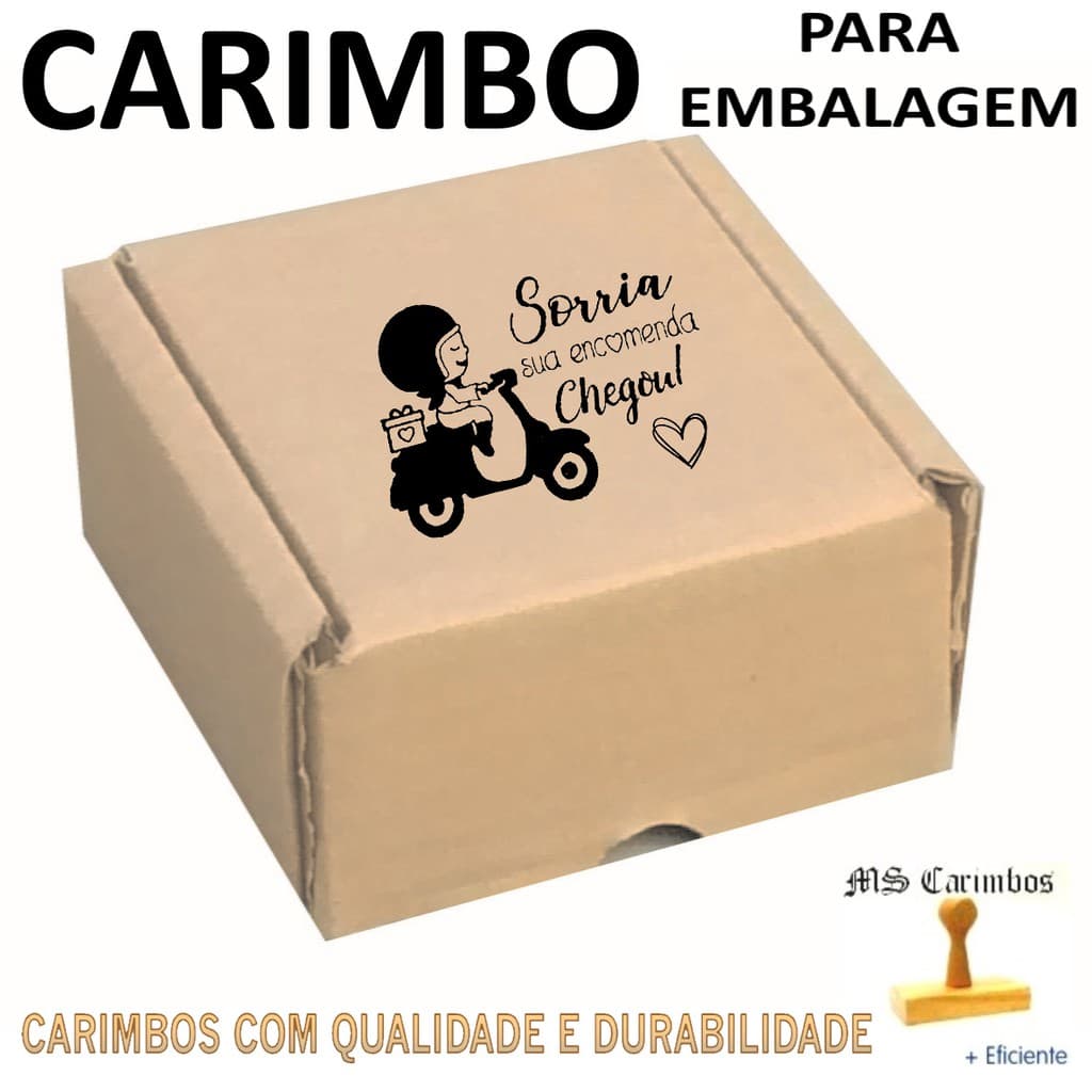 Carimbo Sua Encomenda Chegou Menina Na Moto Penélope Charmosa, Com Cabo OU Sem Cabo, Com Carimbeira Ou Sem Carimbeira.