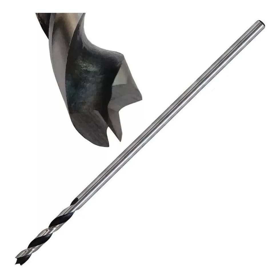 Broca Longa Para Mourão Madeira Três Pontas 10 Mm X 320 Mm