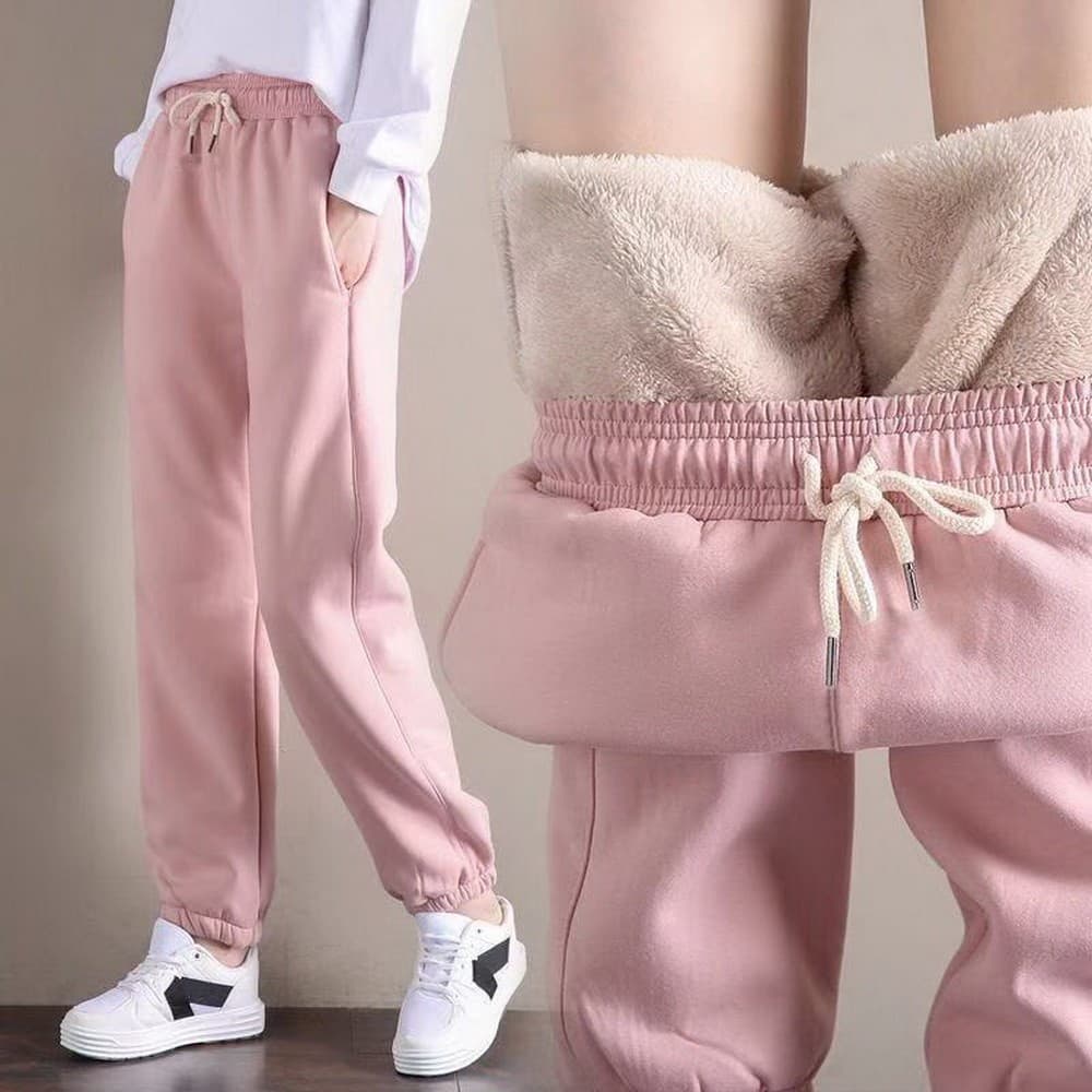 Inverno Mulheres Harem Pants Sweatpants Ginásio Sólida Grossa Quente Calça Casual Feminina Esporte Correndo Workout Calças De Lã
