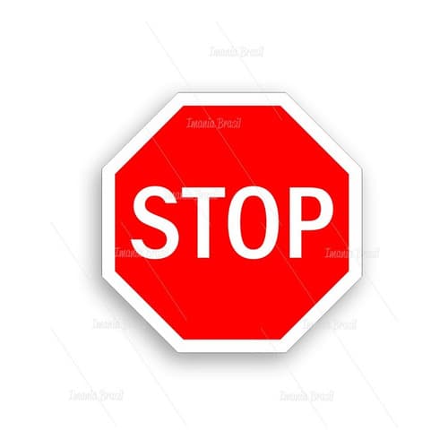 Imã Placa Aviso Stop Pare Decoração Presente