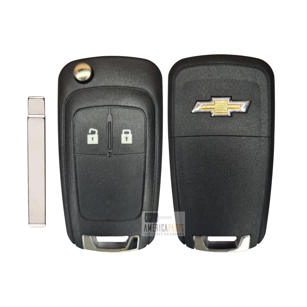 Carcaça chave canivete GM Cruze Spin Tracker Onix 2 botões