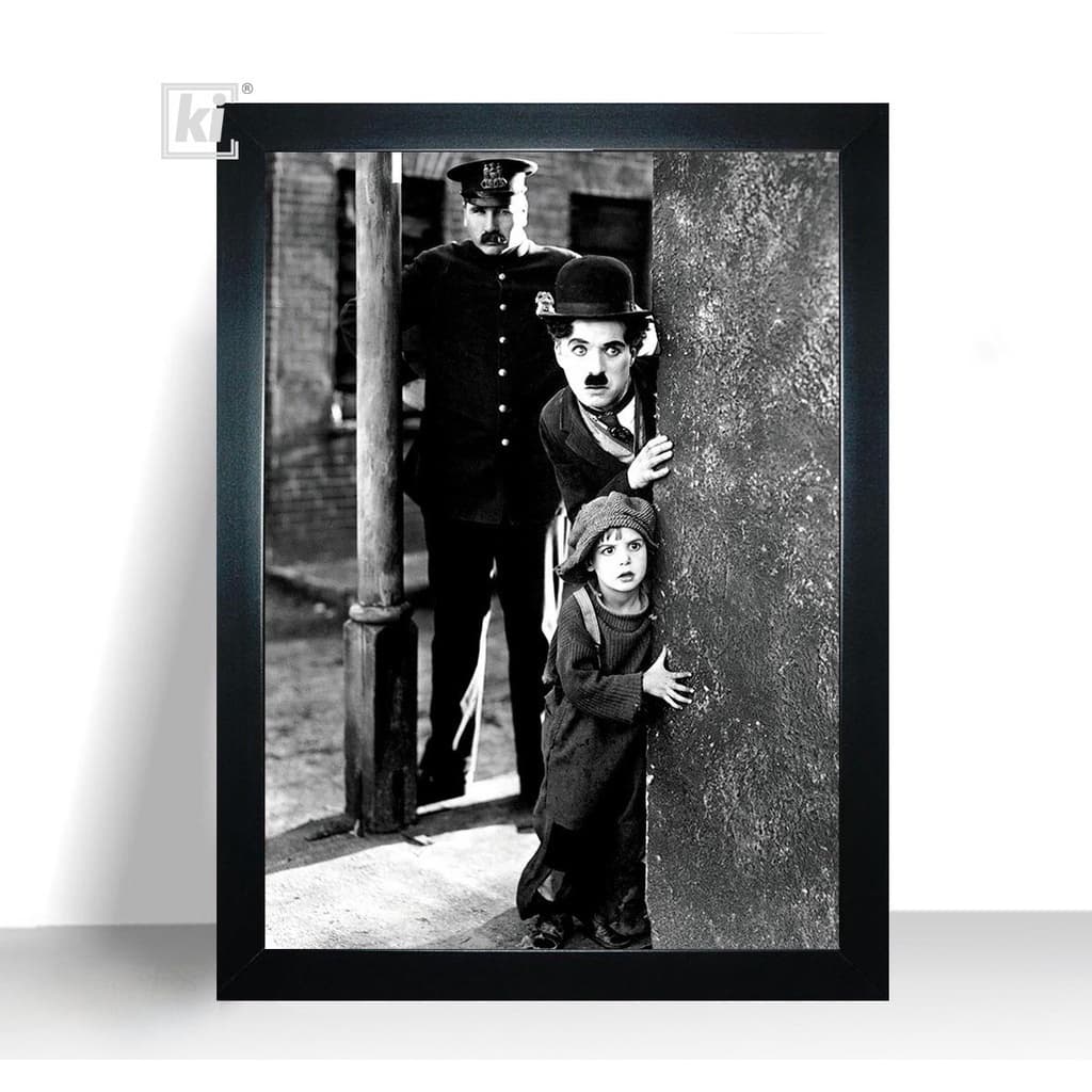 Quadro Decorativo Charlie Chaplin Moldura 44cm