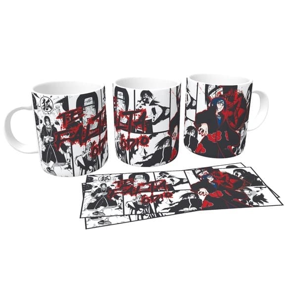 Caneca Porcelana ANIME - Personalizada + Caixa - Anime iTACHI