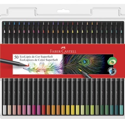 Lapis De Cor Faber Castell 50 Cores Super Soft Ecolapis ORIGINAL