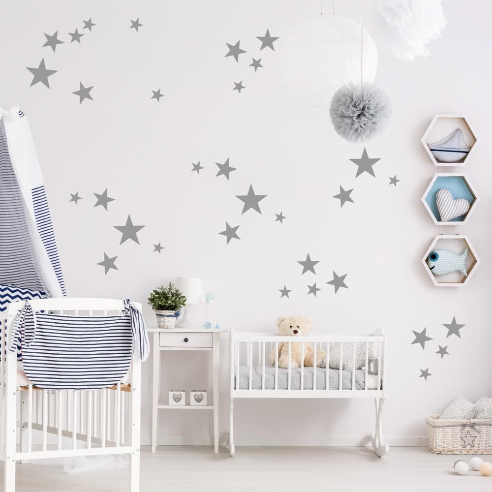 73 Adesivos Decoração De Parede Estrela Estrelinhas Tamanhos Variados