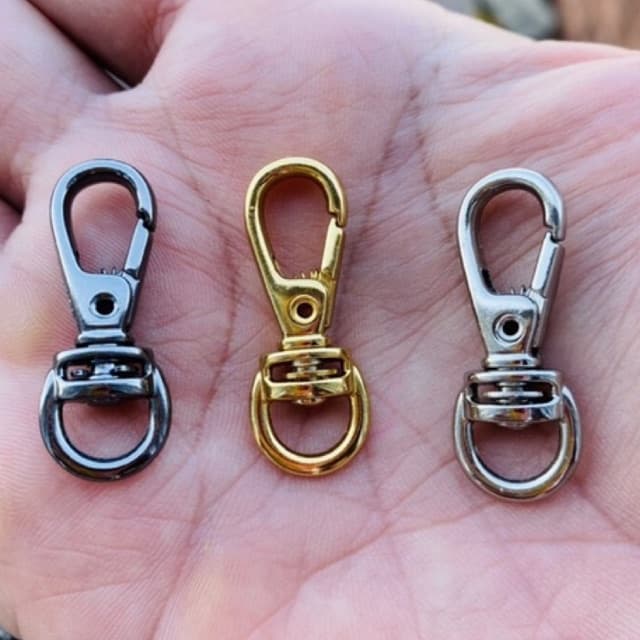 Par de Mosquetão para Bosla de Crochê Chaveiro 3,5cm