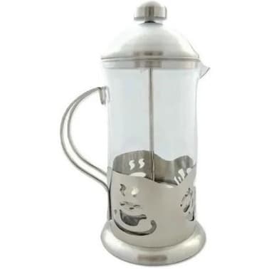 Cafeteira Prensa Francesa Cremeira 600 Ml Inox Vidro