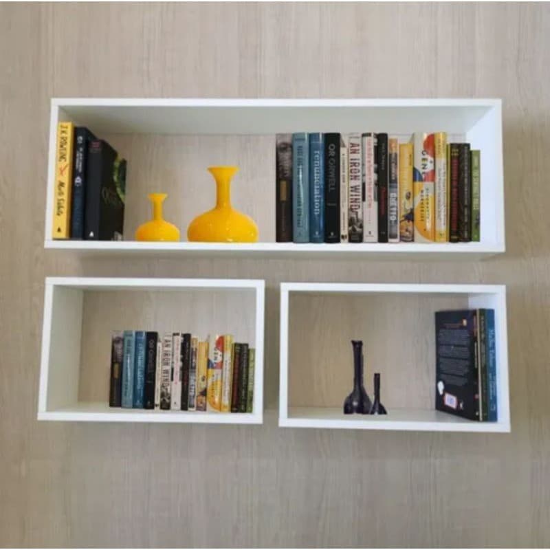 Kit com 3 Nichos Retangulares 100% MDf Decoração
