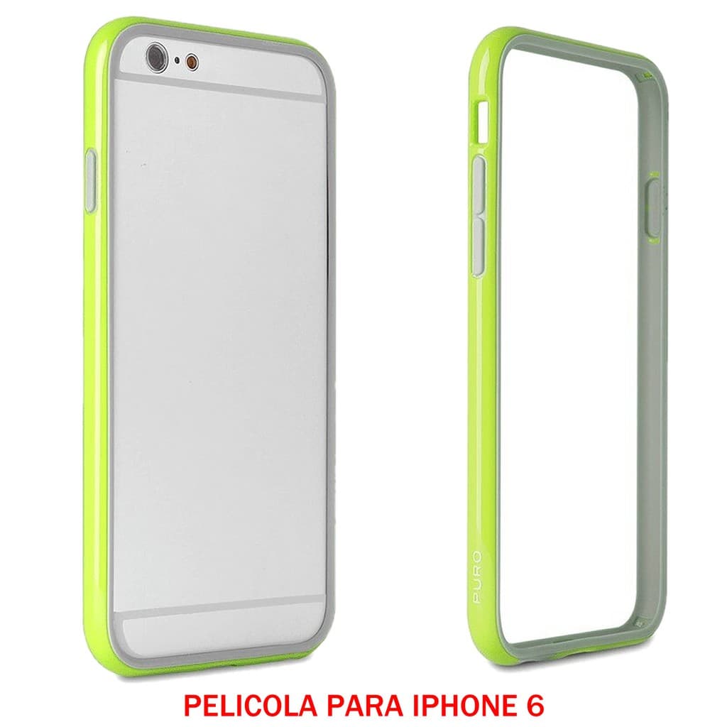 Capa Flexível p/ Iphone 6 Verde + Película Protetora p/ Tela Yogo Oferta