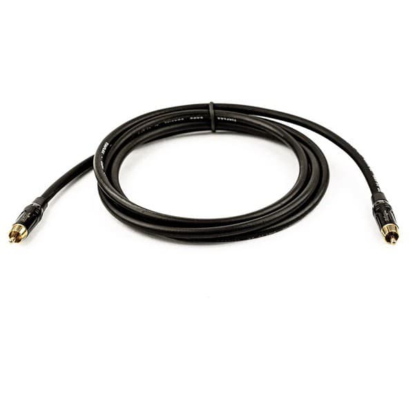 CABO ANTENA DIGITAL COAXIAL RG6 75ohm 1M PRONTO USO = PRETO