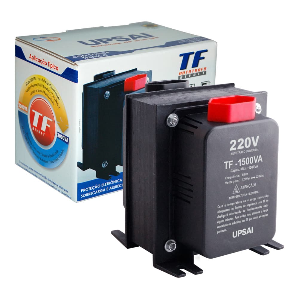 Auto Transformador Bivolt 1500VA 1050W 110V 220V Upsai Potente