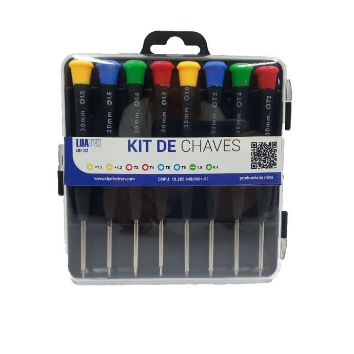 kit de ferramentas  luatek lwj-102  chave com 8 peças  para conserto de celular/computador