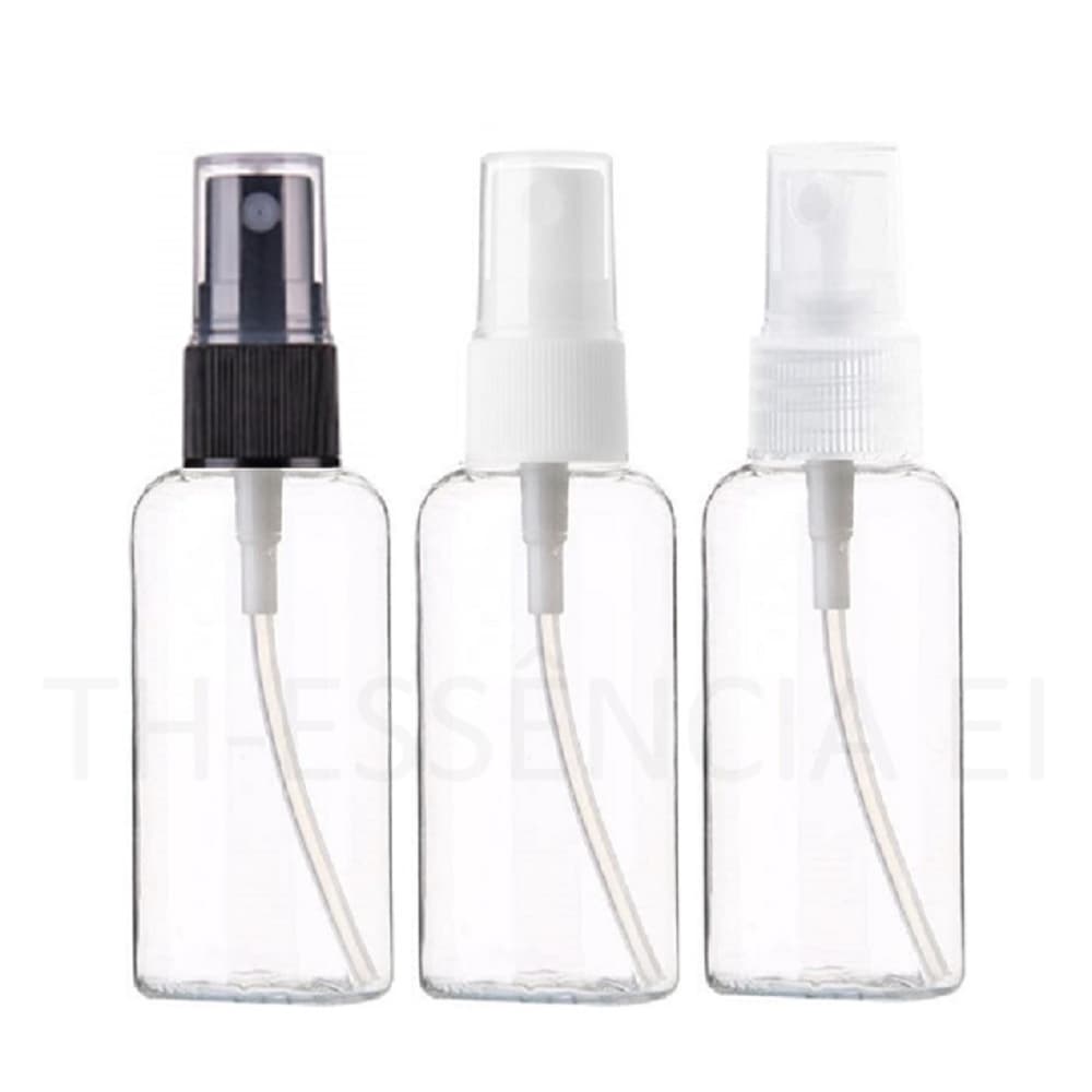 10 Frascos Plástico Pet Oval 60ml Válvula Spray Para Perfume