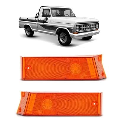Lente lanterna pisca F100 F1000 F4000 1972 a 1992 laranja ambar